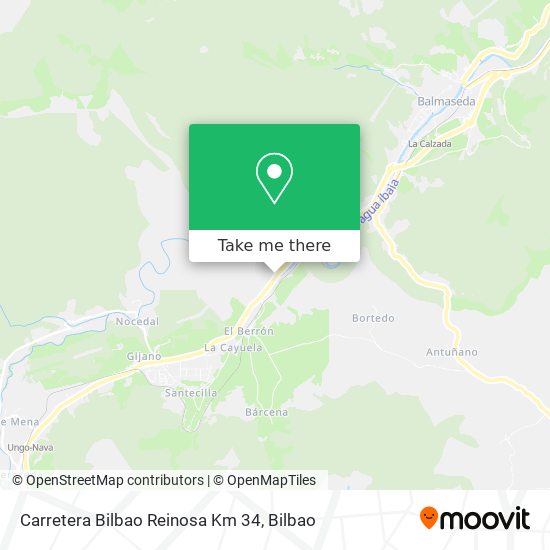 mapa Carretera Bilbao Reinosa Km 34