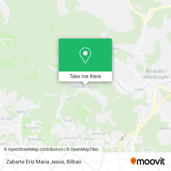 Zabarte Eriz Maria Jesus map