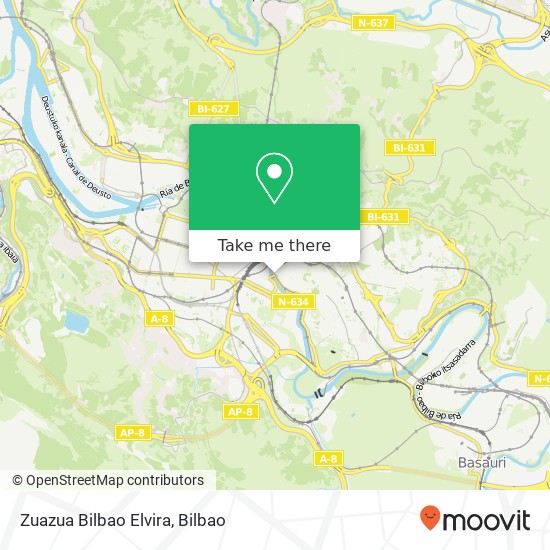 mapa Zuazua Bilbao Elvira