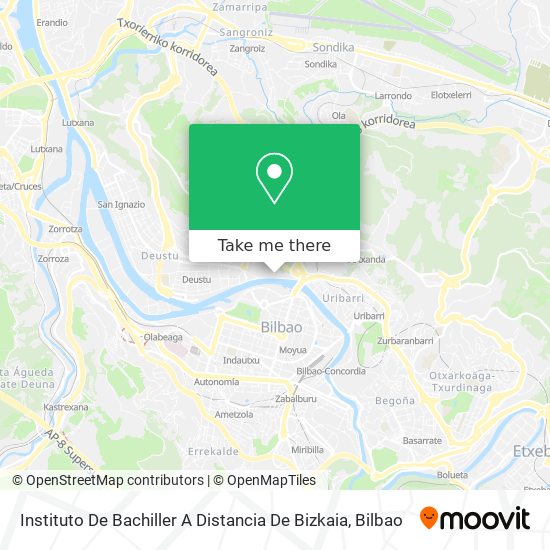 mapa Instituto De Bachiller A Distancia De Bizkaia