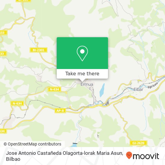 Jose Antonio Castañeda Olagorta-lorak Maria Asun map