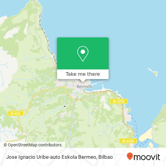 Jose Ignacio Uribe-auto Eskola Bermeo map