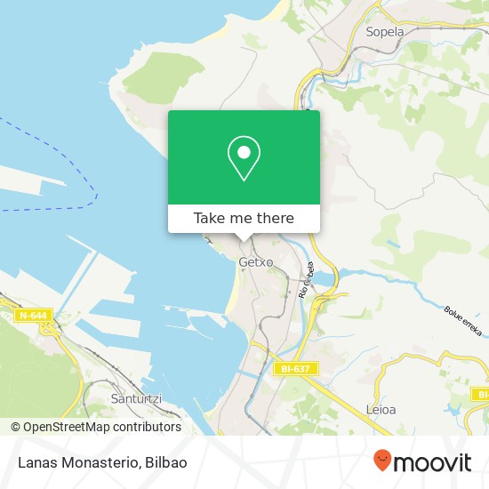 Lanas Monasterio map