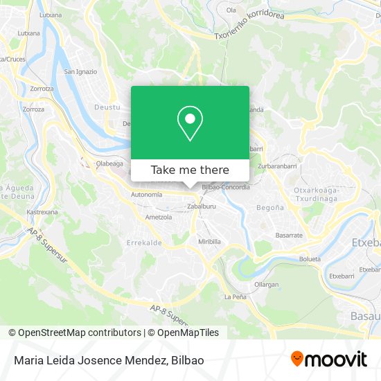 Maria Leida Josence Mendez map