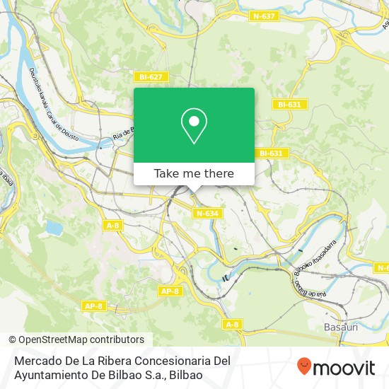 mapa Mercado De La Ribera Concesionaria Del Ayuntamiento De Bilbao S.a.