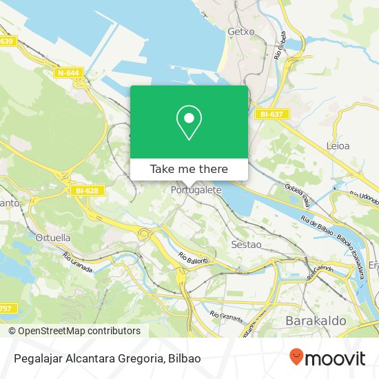 Pegalajar Alcantara Gregoria map