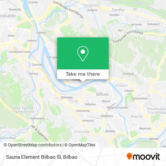 mapa Sauna  Element Bilbao Sl