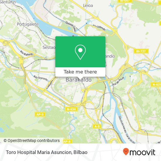 Toro Hospital Maria Asuncion map
