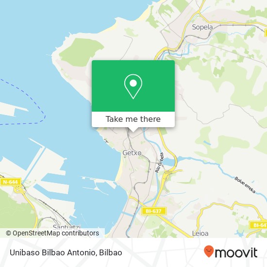 Unibaso Bilbao Antonio map