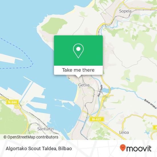 mapa Algortako Scout Taldea