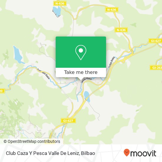 Club Caza Y Pesca Valle De Leniz map