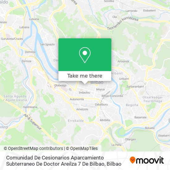 mapa Comunidad De Cesionarios Aparcamiento Subterraneo De Doctor Areilza 7 De Bilbao