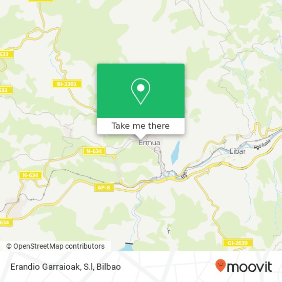 mapa Erandio Garraioak, S.l