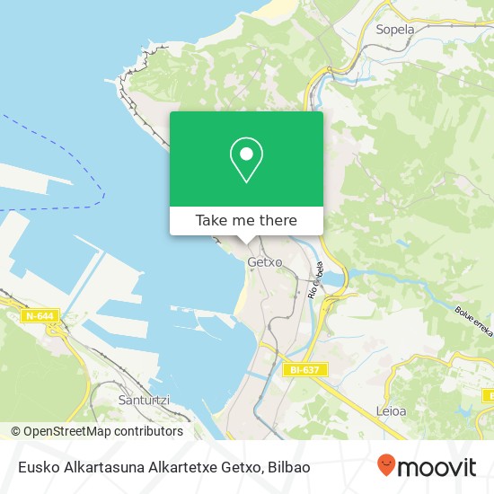 mapa Eusko Alkartasuna Alkartetxe Getxo