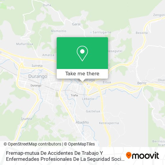 Fremap-mutua De Accidentes De Trabajo Y Enfermedades Profesionales De La Seguridad Social map