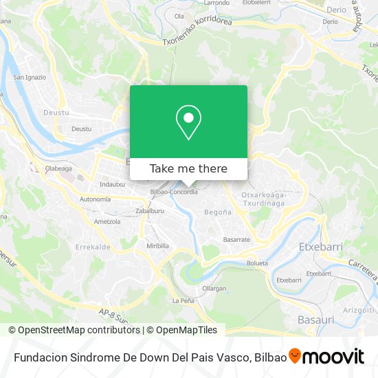 Fundacion Sindrome De Down Del Pais Vasco map