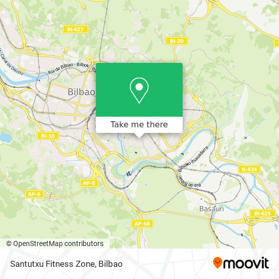 mapa Santutxu Fitness Zone