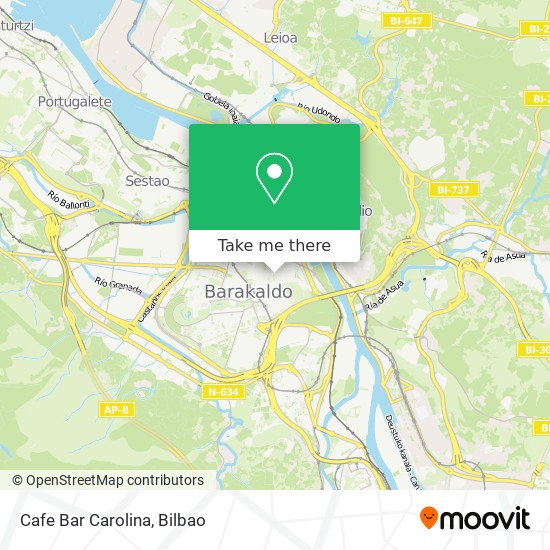 mapa Cafe Bar Carolina