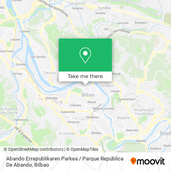 mapa Abando Errepublikaren Parkea / Parque República De Abando