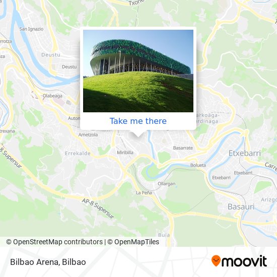 mapa Bilbao Arena