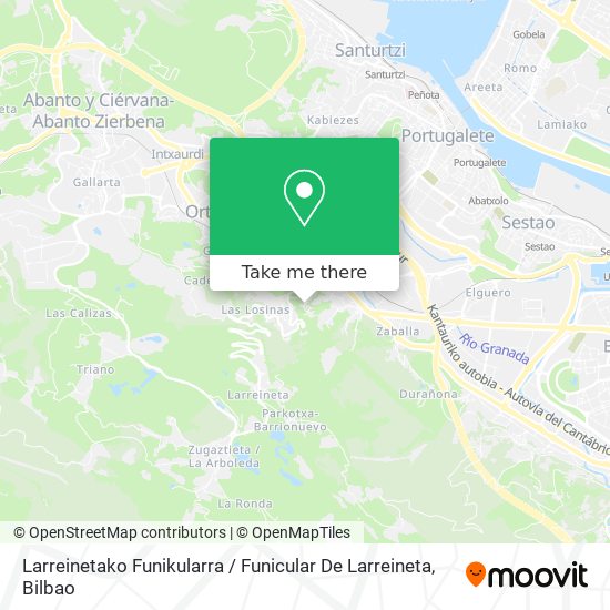 mapa Larreinetako Funikularra / Funicular De Larreineta