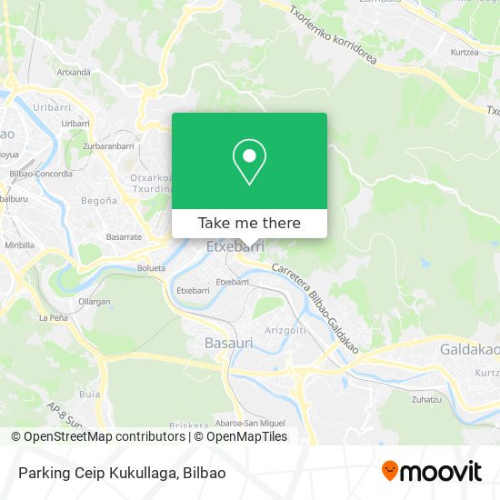 mapa Parking Ceip Kukullaga