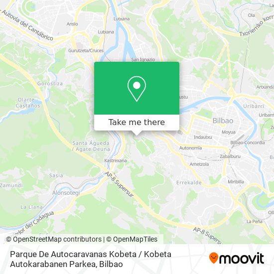 mapa Parque De Autocaravanas Kobeta / Kobeta Autokarabanen Parkea