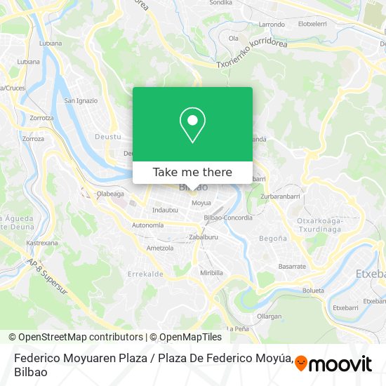 mapa Federico Moyuaren Plaza / Plaza De Federico Moyúa