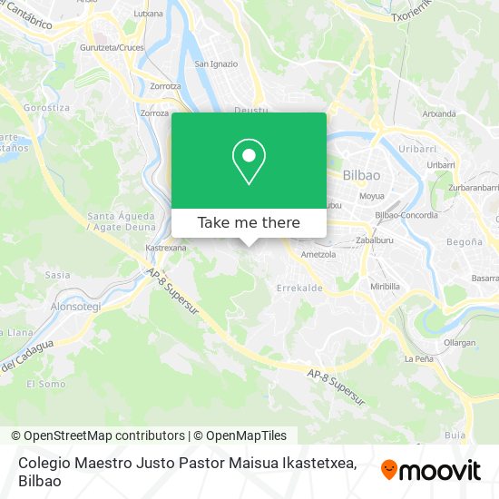 mapa Colegio Maestro Justo Pastor Maisua Ikastetxea