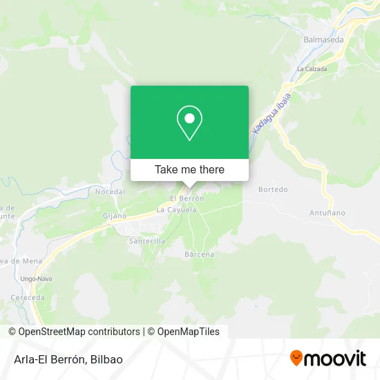 Arla-El Berrón map