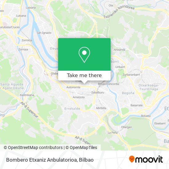 mapa Bombero Etxaniz Anbulatorioa