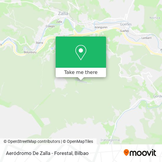 Aeródromo De Zalla - Forestal map