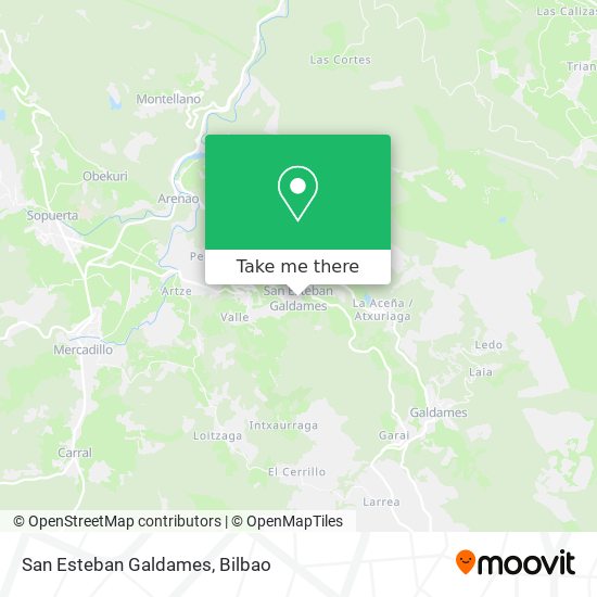 San Esteban Galdames map