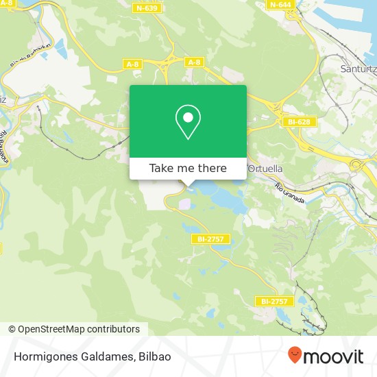 Hormigones Galdames map