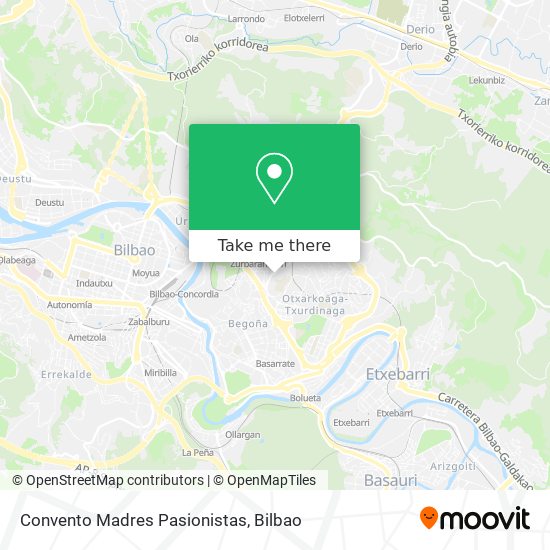 Convento Madres Pasionistas map