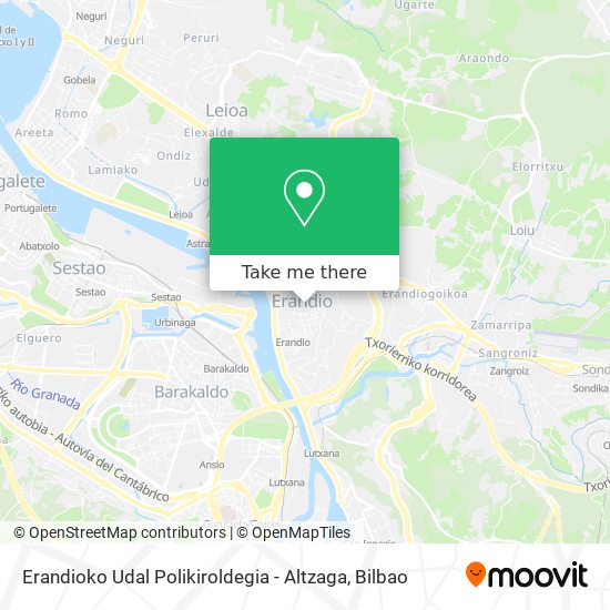 mapa Erandioko Udal Polikiroldegia - Altzaga