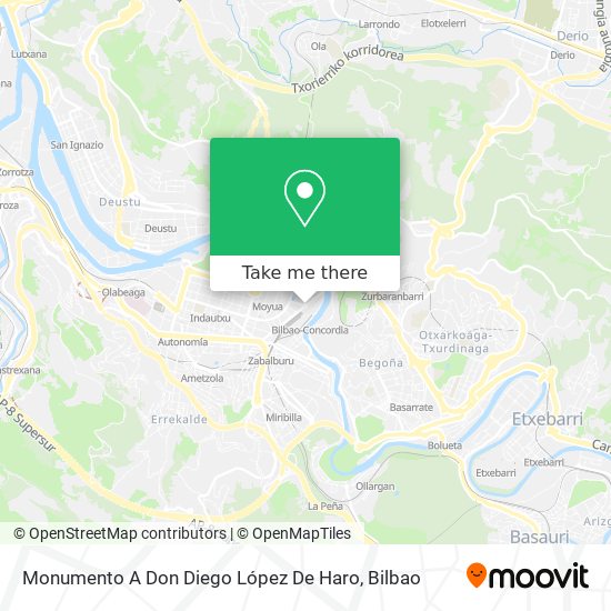 mapa Monumento A Don Diego López De Haro