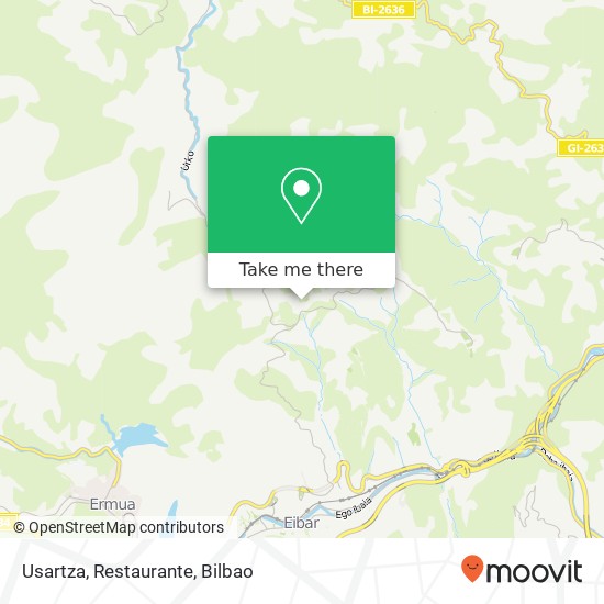 Usartza, Restaurante map