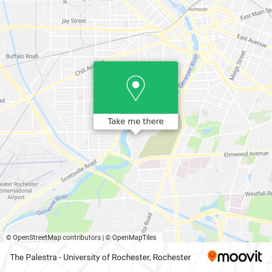 University Of Rochester Map How To Get To The Palestra - University Of Rochester In Rochester By Bus?