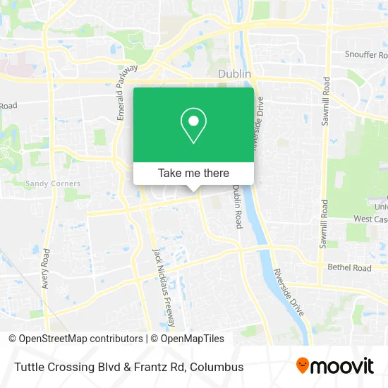 Mapa de Tuttle Crossing Blvd & Frantz Rd