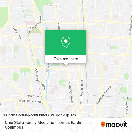 Mapa de Ohio State Family Medicine Thomas Rardin