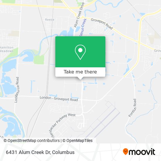 Mapa de 6431 Alum Creek Dr