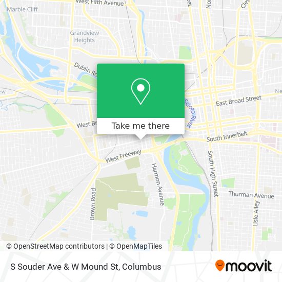 S Souder Ave & W Mound St map