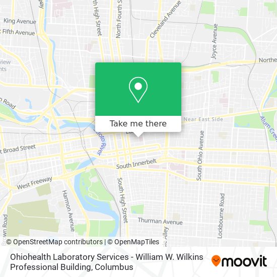 Mapa de Ohiohealth Laboratory Services - William W. Wilkins Professional Building