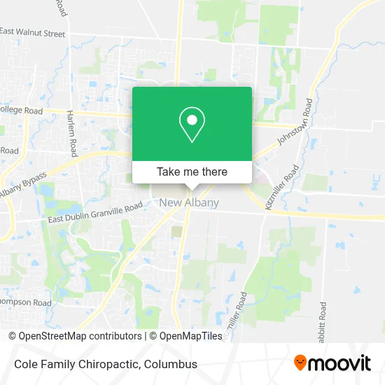 Cole Family Chiropactic map