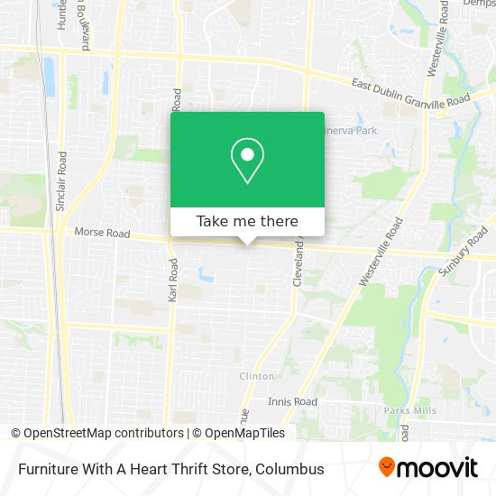 Furniture With A Heart Thrift Store map