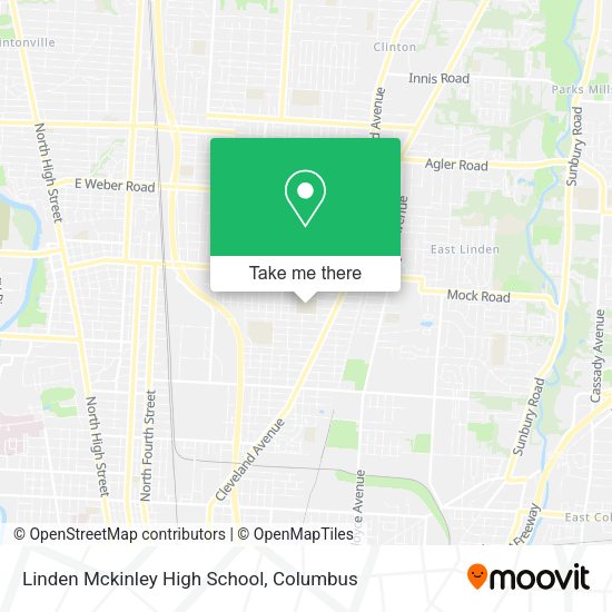Mapa de Linden Mckinley High School