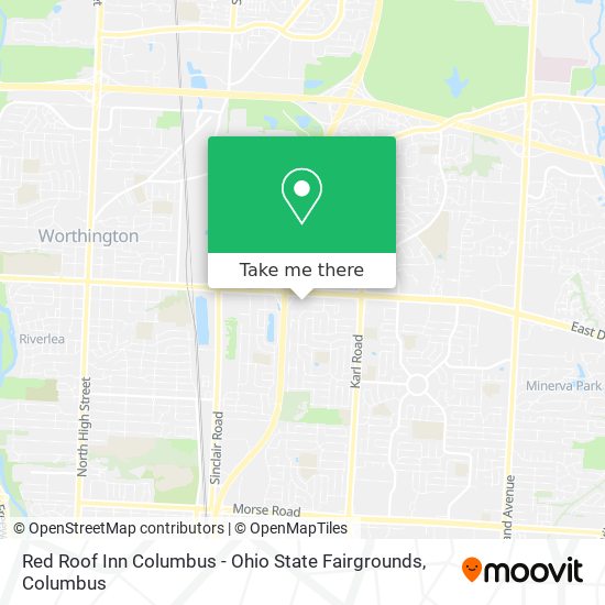 Mapa de Red Roof Inn Columbus - Ohio State Fairgrounds