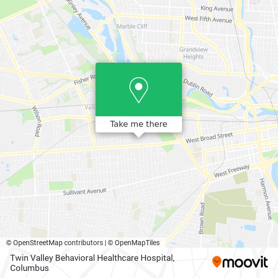 Twin Valley Behavioral Healthcare Hospital map