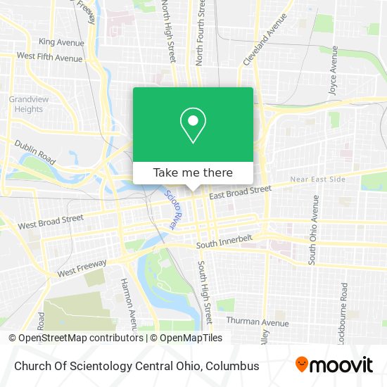 Church Of Scientology Central Ohio map